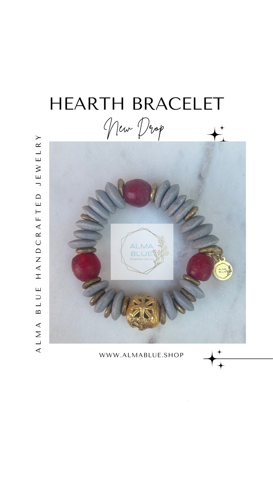 The Hearth Bracelet by Alma Blue Handcrafted Jewelry