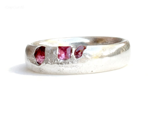 Recycled Sterling Silver & Lab-Created Sapphire Ring