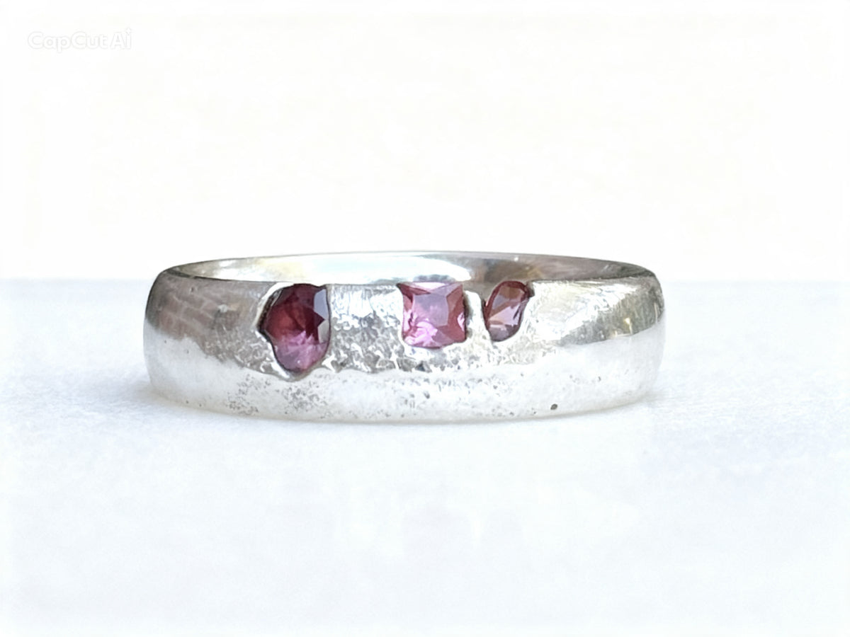 Recycled Sterling Silver & Lab-Created Sapphire Ring