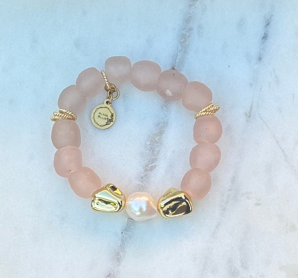 Eco Elegance Pearl Bracelet