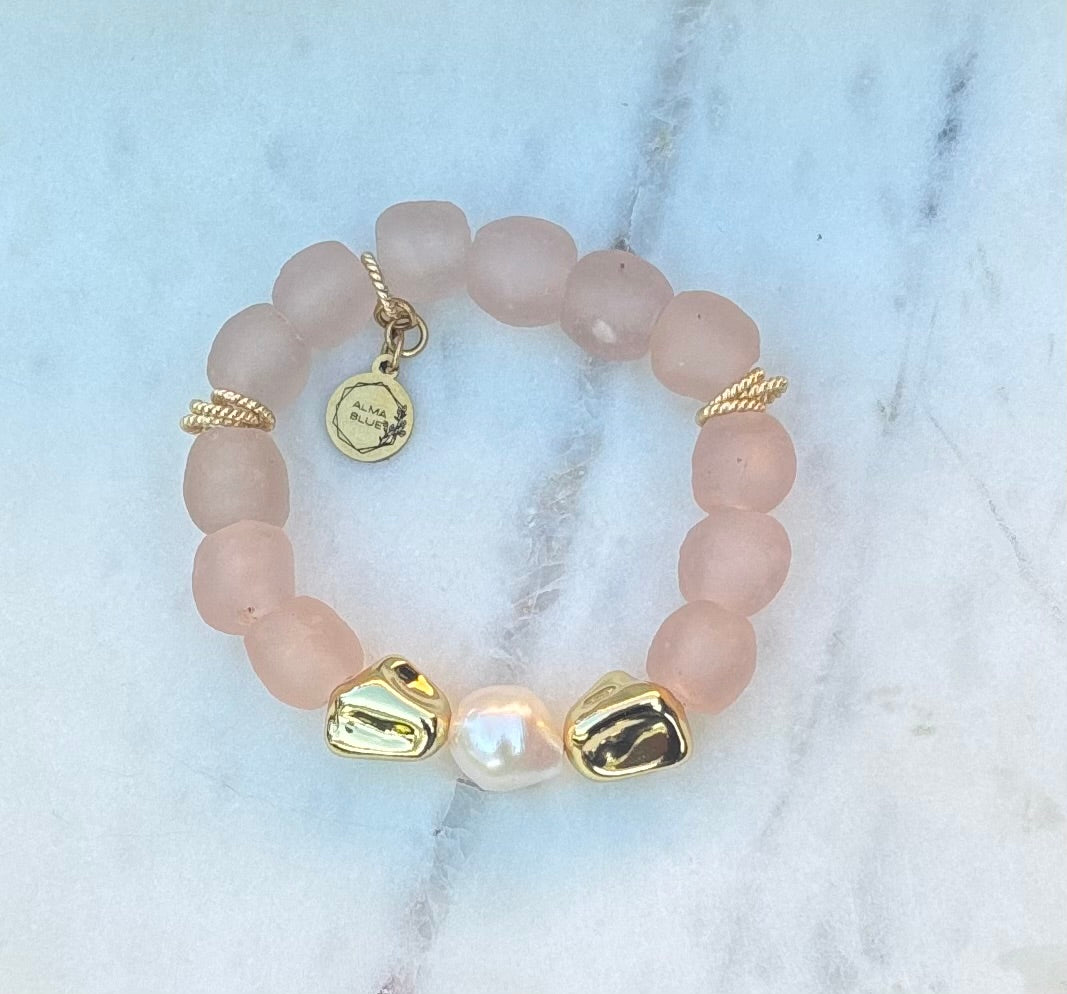 Eco Elegance Pearl Bracelet